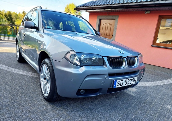 BMW X3 cena 28400 przebieg: 200310, rok produkcji 2006 z Poręba małe 352